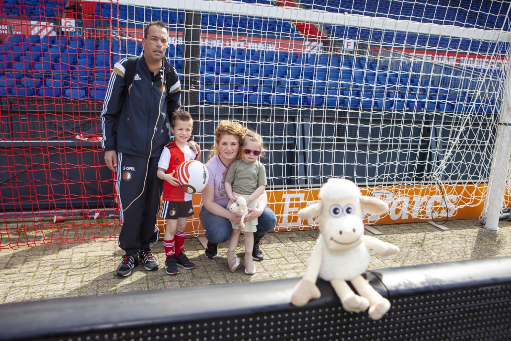 Buddy het Droomdagschaap was erbij! Als VIP bij Feyenoord